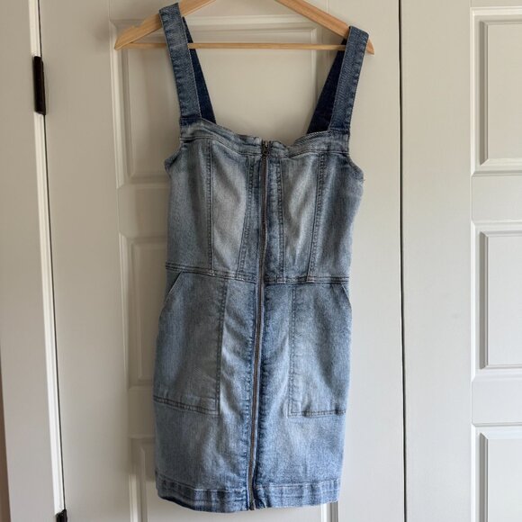 $5 ship! Altar'd State Mini Denim Dress - Size S - Picture 4 of 9